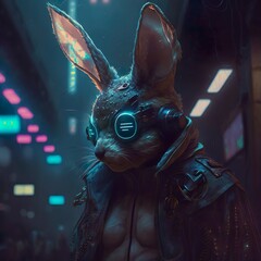 cyberpunk easter bunny