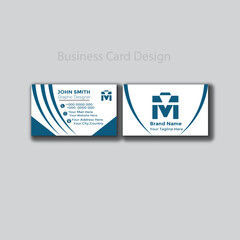 Modern  Business Card Design. Double Sided Business Card Design Template. Business Card for Business and Personal Use Vector Illustration Design.