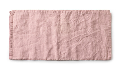 folded pink cotton napkin