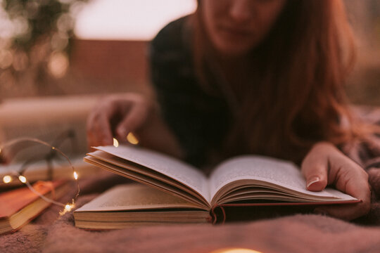 Woman reading a book