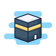 Kaaba icon. Suitable for Web Page, Mobile App, UI, UX and GUI design.