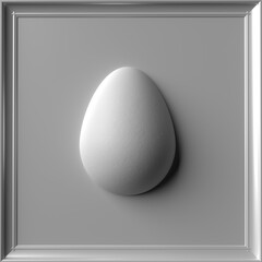picture white an egg on white background