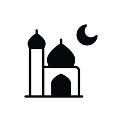 Mosque icon. Suitable for Web Page, Mobile App, UI, UX and GUI design.