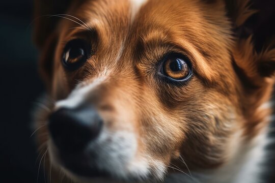 A dog is looking for a human companion. Generative AI