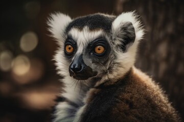 Madagascar lemur. Generative AI