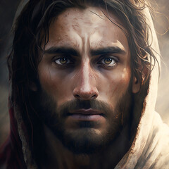 Portrait of Jesus, made with generative AI