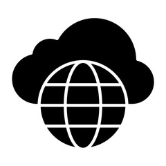 Cloud Network Glyph Icon