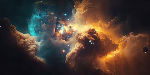 Fototapeta Colorful space galaxy cloud nebula. Stary night cosmos. Universe science astronomy. Supernova background wallpaper	 obraz