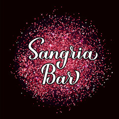 Sangria Bar sign. Spanish summer drink. Vector template for restaurant, bar, winery decorations. Perfect for logo design, menu, label, tag, etc.