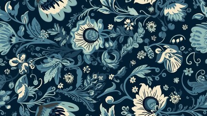 Blue Floral Pattern