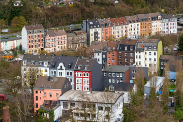 Fototapeta premium Blick auf Wuppertal vom Dach des Gaskessels