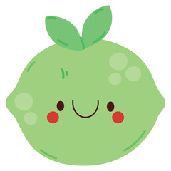 kawaii green lemon