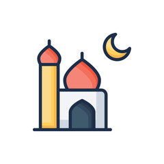 Mosque icon. Suitable for Web Page, Mobile App, UI, UX and GUI design.
