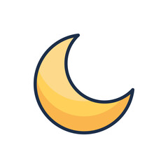 Moon icon. Suitable for Web Page, Mobile App, UI, UX and GUI design.