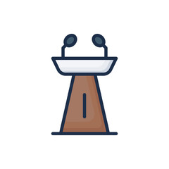 Lectern icon. Suitable for Web Page, Mobile App, UI, UX and GUI design.