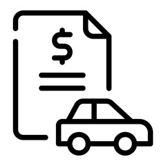 car loan line icon