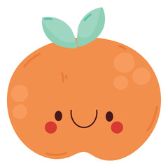 kawaii tangerine design