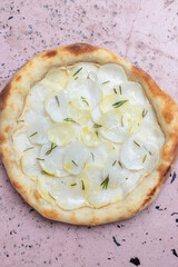 Pizza a base de plantas. 
