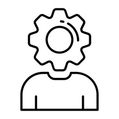 Employee Management Outline Icon