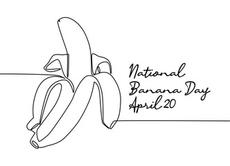 line art of national banana day good for national banana day celebrate. line art. illustration.