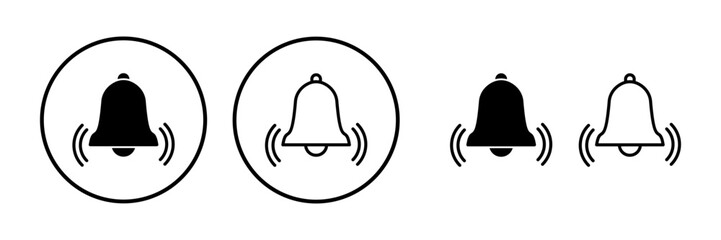 Bell Icon vector in trendy flat style isolated. Notification symbol web site design