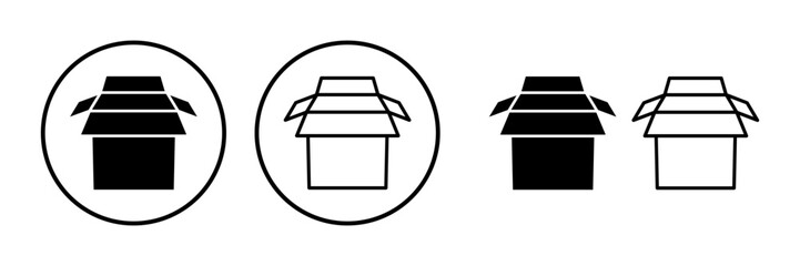 Box icon vector. Box sign. delivery package. parcel box.