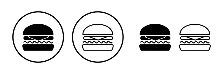 Burger icon vector. hamburger logo icon. fast food icon