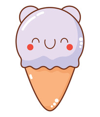 kawaii ice cream cone