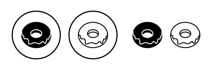 Obraz premium Donut icon vector. doughnut icon. donut logo