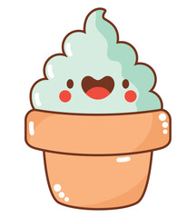 kawaii happy ice cream