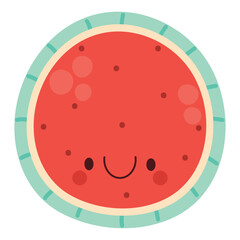 kawaii watermelon illustration