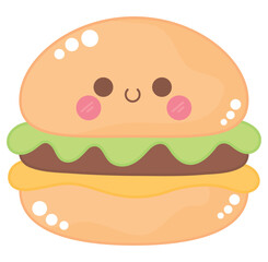 kawaii burger design