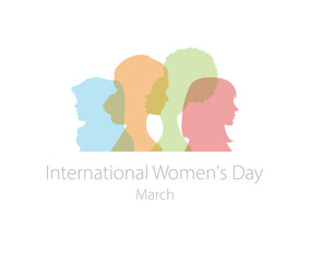 International Women's Day banner stock illustration