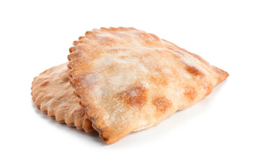 Tasty meat empanadas isolated on white background