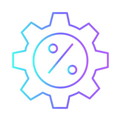 setting finance icon with purple blue outline style. icon, business, finance, sign, symbol, vector, line. Vector illustration