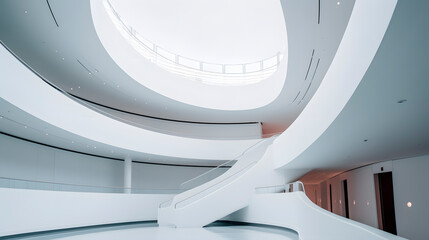 Fototapeta premium Abstarct architecture concept background. Minimalistic wallpaper. Generative AI