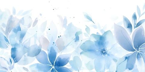 Watercolor Floral background Generative Art
