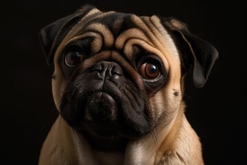 Pet Pug picture. Generative AI