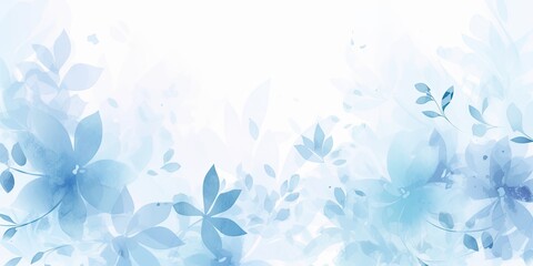 Watercolor blue floral background Generative Art
