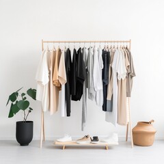 thrifty, eco friendly, sustainable, fashion store and display, ai generated