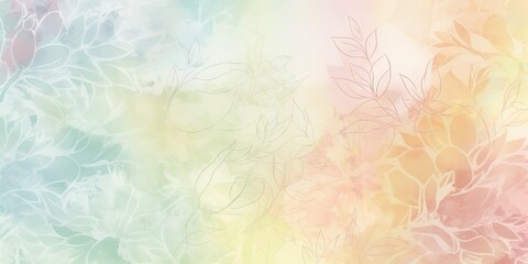 Watercolor floral background Generative Art