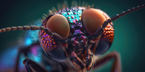 amazing macro photography of a insect, close up