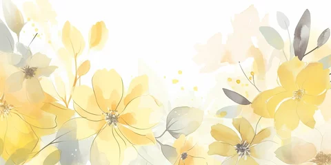 Wandaufkleber Watercolor Floral background Generative Art © meredith blaché 