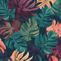 Tropical Leaf Pattern Generative Ai