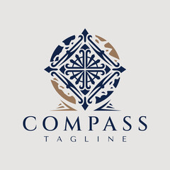 Luxury decorative globe compass logo design © Artswolf