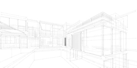 3d rendering of a modern building