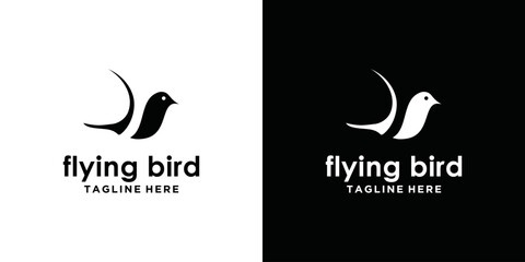 flying bird logo icon template vector illustration