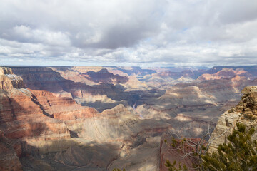 Naklejka na ściany i meble Views from the South Rim into the Grand Canyon National Park, Arizona