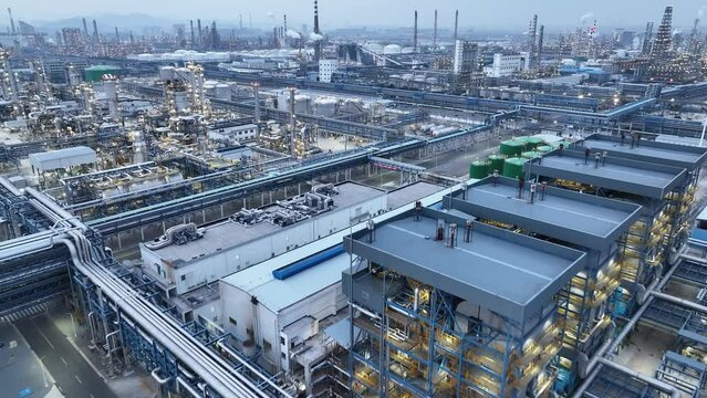 view of petrochemical factory