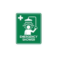 emergency shower illustration, symbol, vector art.